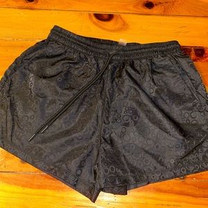 Outdoor Voices 100% Nylon Black Drawstring Running Shorts Size Small